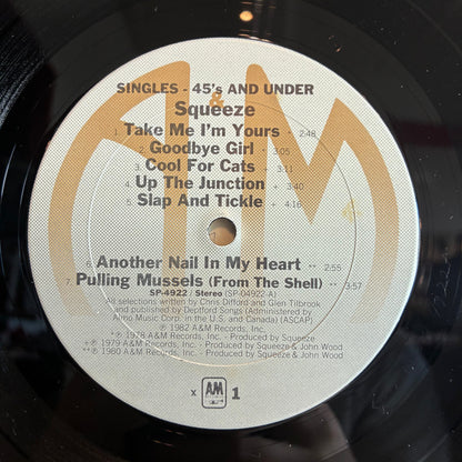 Squeeze (2) - Singles - 45's And Under (VINYL) | Excellent+ (EX+) Excellent (EX)-