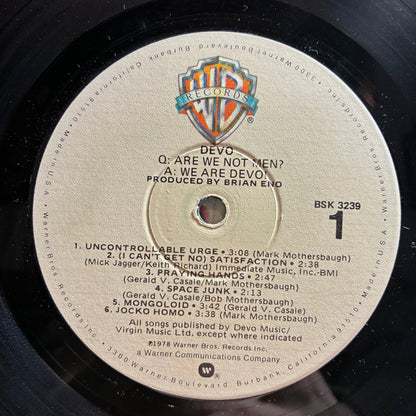 Devo - Q: Are We Not Men? A: We Are Devo! (VINYL) | Excellent (EX) Excellent (EX)-