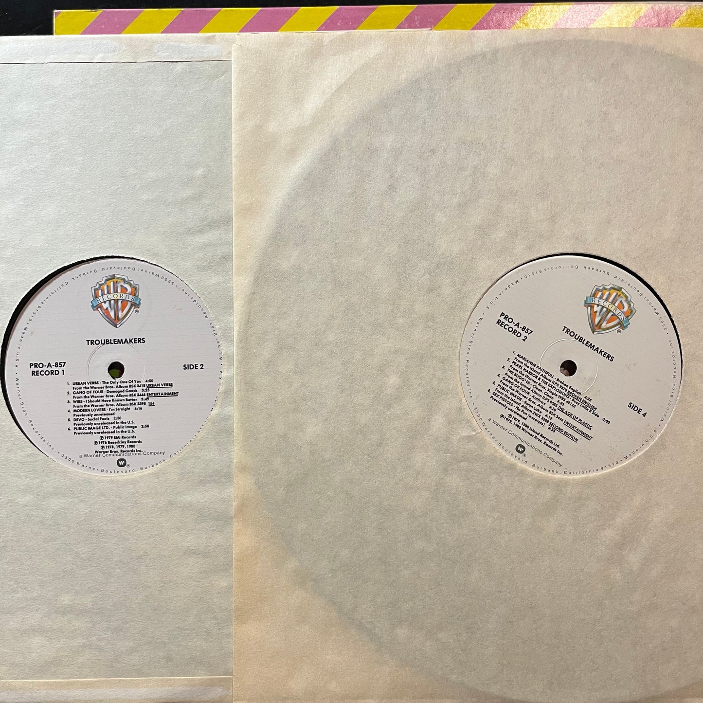 Various - Troublemakers (VINYL 2xLP WARNER BROS. PRO-A-857 1980) | Near Mint- (NM-) Very Good (VG)-