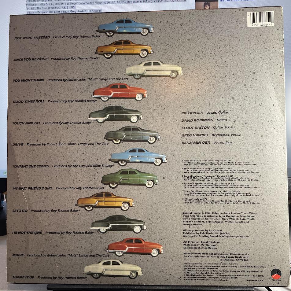 The Cars - The Cars Greatest Hits (VINYL) | Near Mint (NM) Excellent (EX)-