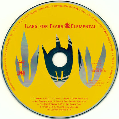 Tears For Fears - Elemental (CD) | Near Mint (NM) Near Mint (NM)-