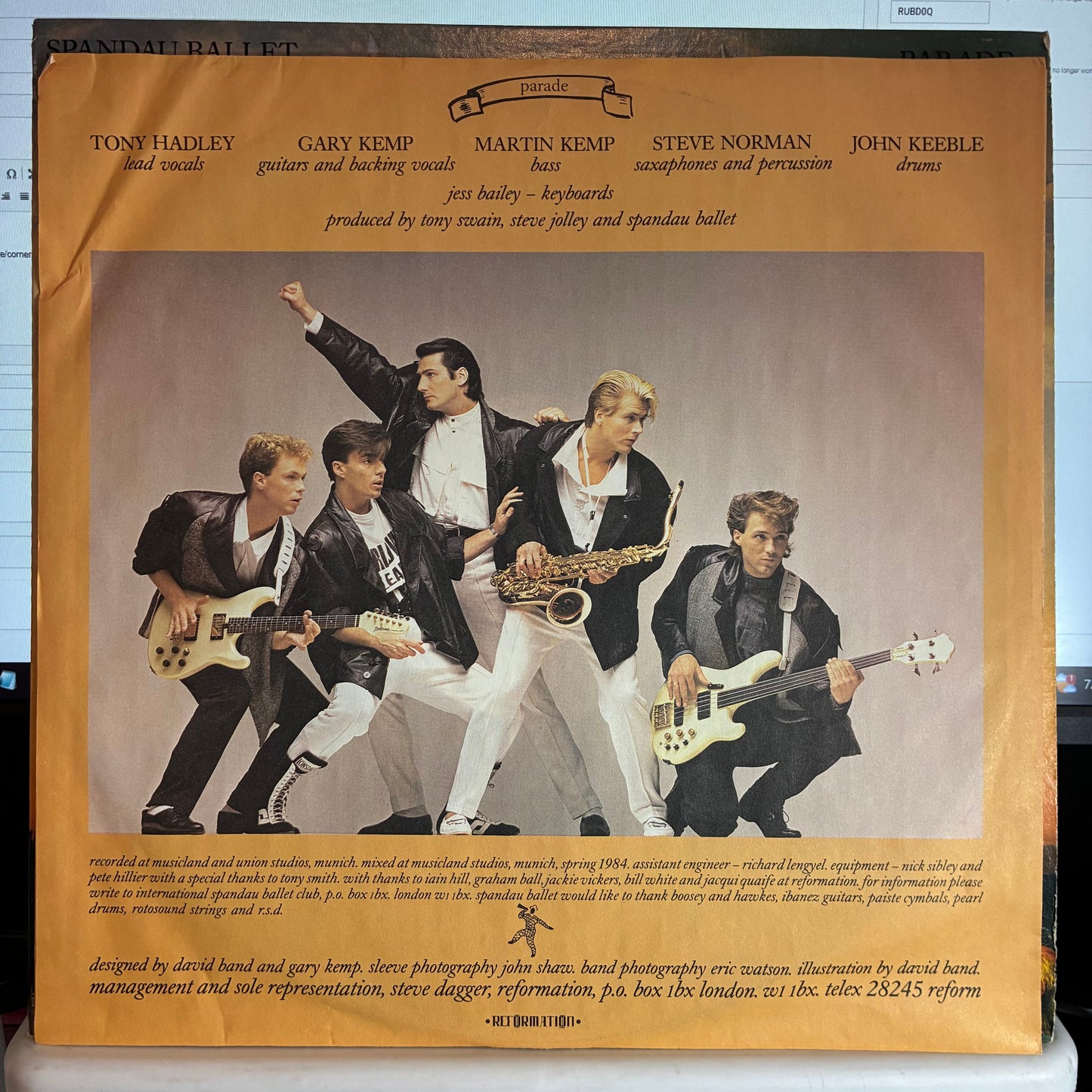 Spandau Ballet - Parade (VINYL) | Near Mint (NM or M-) Excellent+ (EX+)-