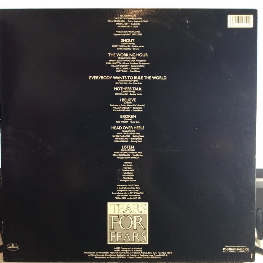 Tears For Fears - Songs From The Big Chair (VINYL) | Near Mint (NM) Near Mint (NM)-
