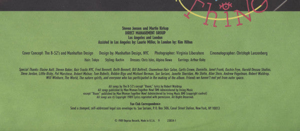 The B-52's - Cosmic Thing | Near Mint (NM) Near Mint (NM)-
