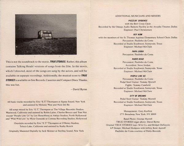 Talking Heads - True Stories *CASSETTE* | Near Mint (NM) Near Mint (NM)-