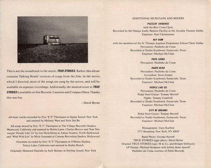 Talking Heads - True Stories *CASSETTE* | Near Mint (NM) Near Mint (NM)-