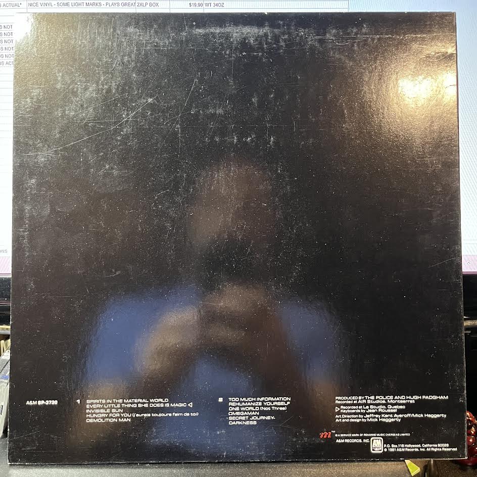 The Police - Ghost In The Machine (VINYL) | Near Mint (NM) Excellent (EX)-