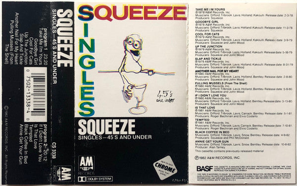 Squeeze (2) - Singles - 45's And Under *CASSETTE* | Near Mint (NM) Near Mint (NM)-