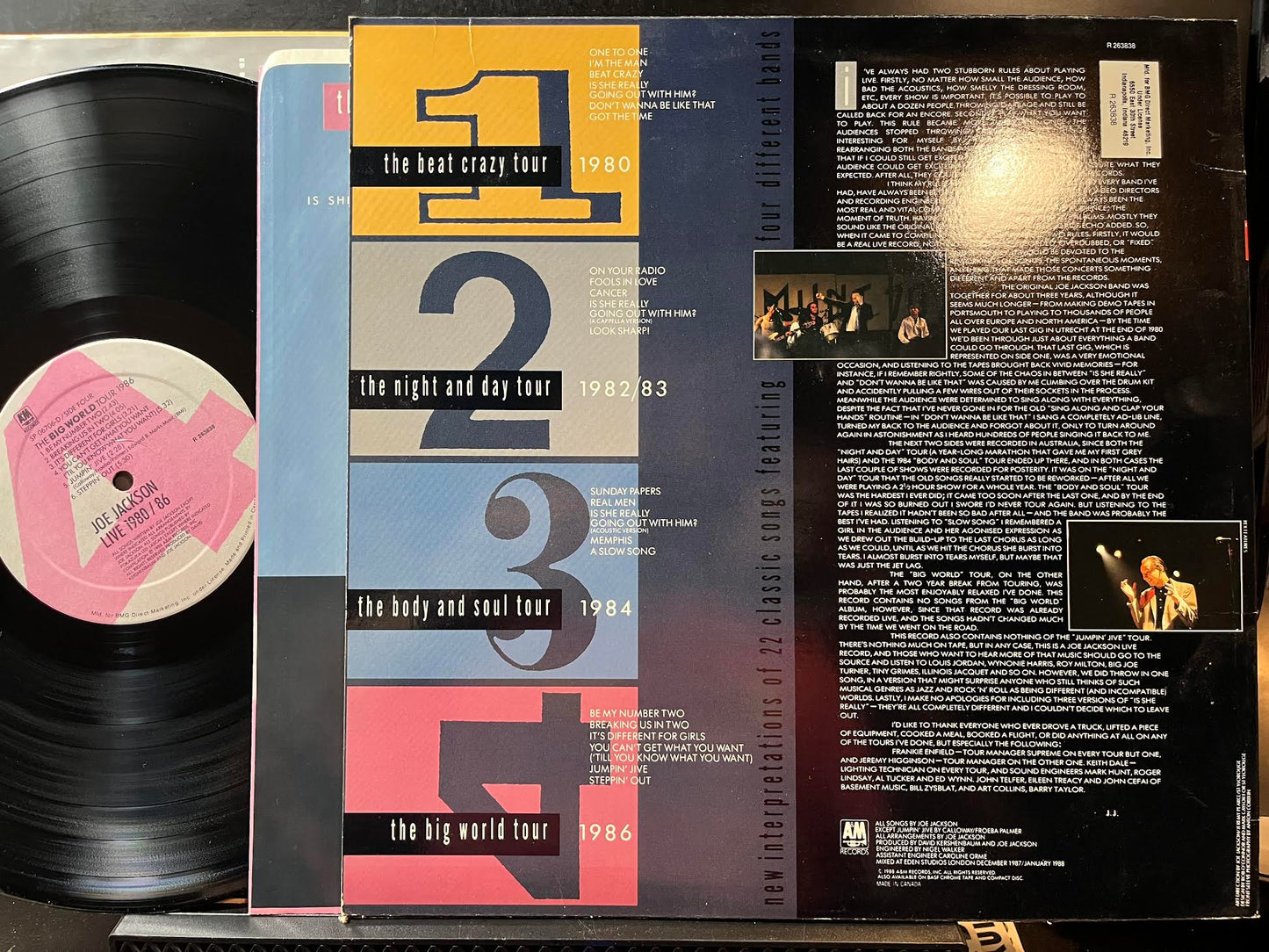 Joe Jackson - Live 1980/86 (2 LP) | Near Mint (NM) Near Mint (NM)-
