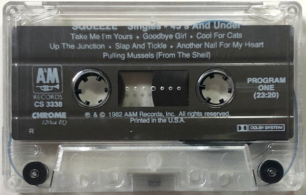 Squeeze (2) - Singles - 45's And Under *CASSETTE* | Near Mint (NM) Near Mint (NM)-