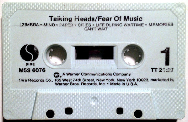 Talking Heads - Fear Of Music *CASSETTE* | Near Mint (NM) Near Mint (NM)-
