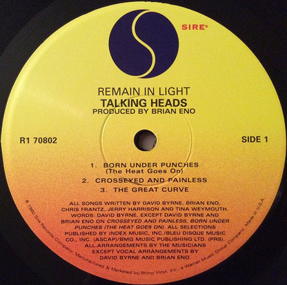 Talking Heads - Remain In Light | Mint (M) Mint (M)-