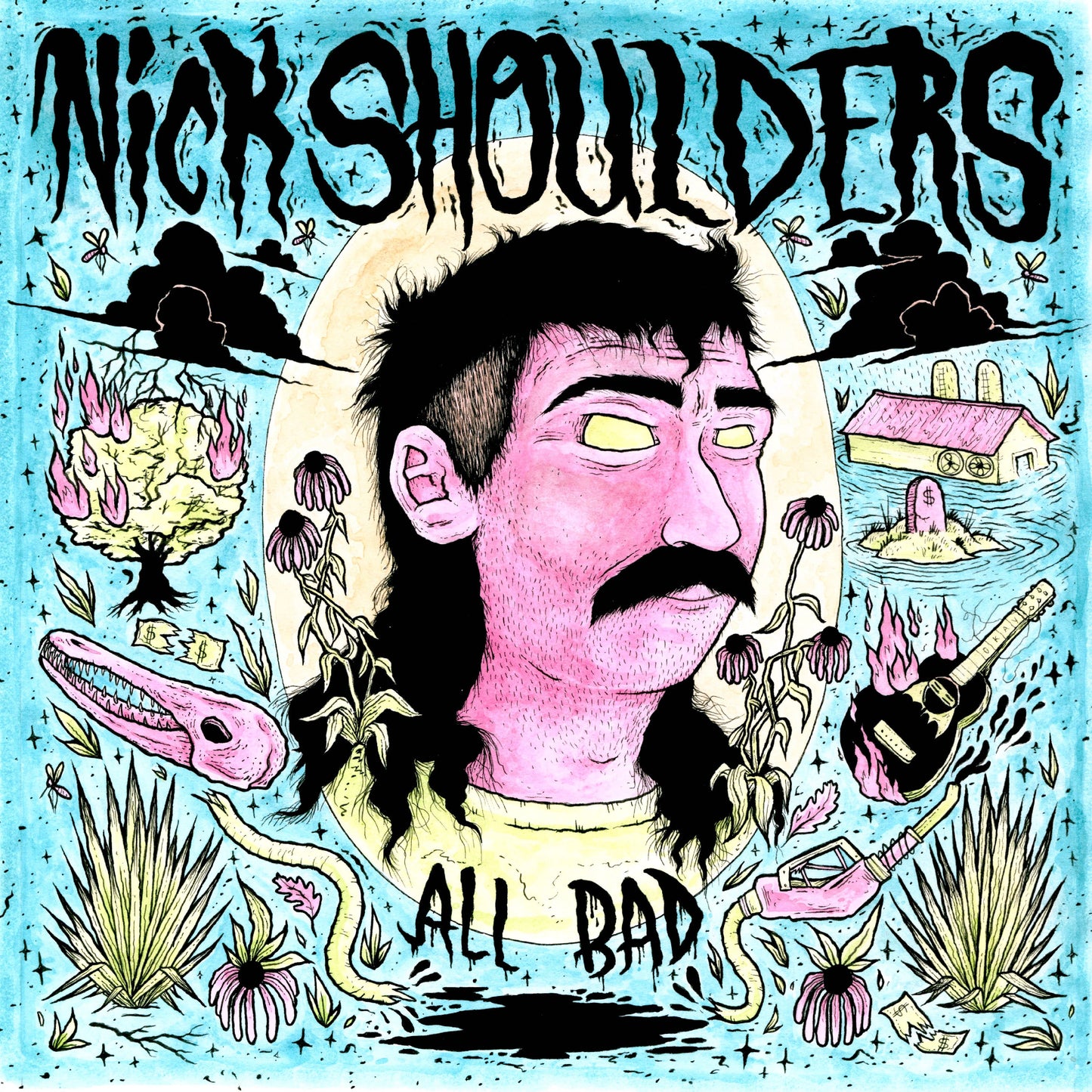 Nick Shoulders - All Bad (Transparent Pink VINYL) | Mint (M) Mint (M)-