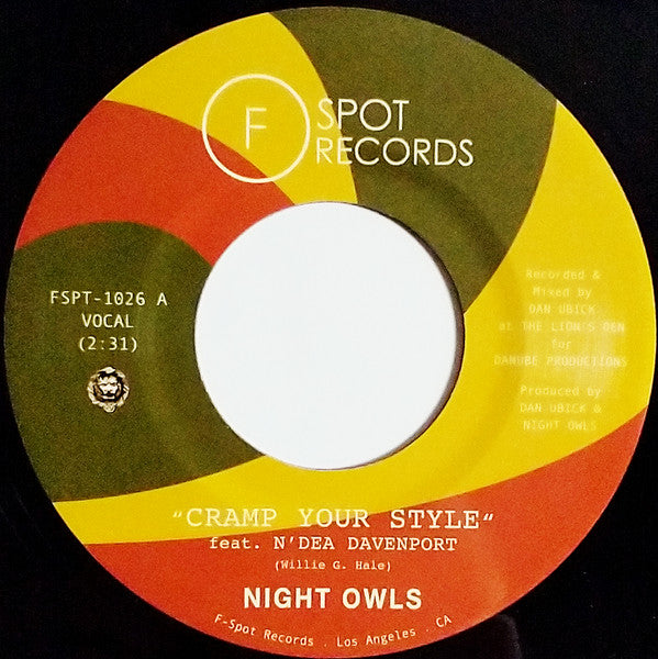 Night Owls (6) - Cramp Your Style / Your Old Standby (7" VINYL) | Mint (M) Generic-