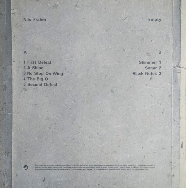Nils Frahm - Empty | Mint (M) Mint (M)-