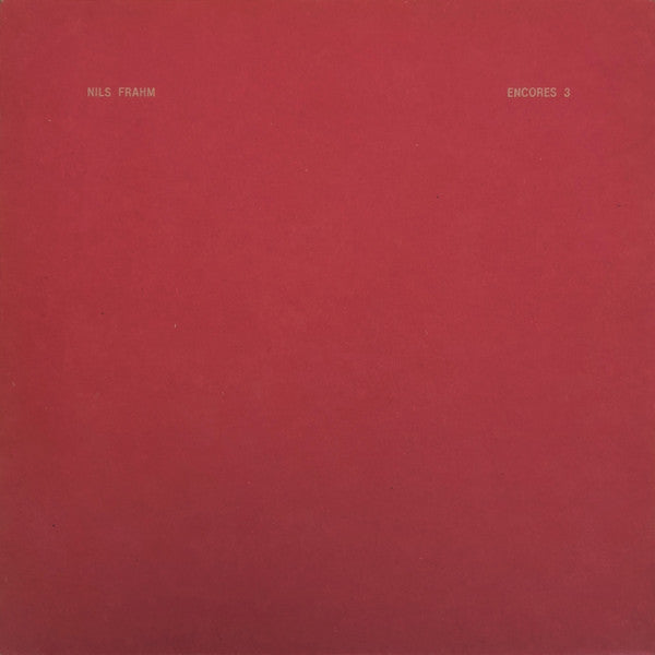 Nils Frahm - Encores 3 (VINYL) | Mint (M) Mint (M)-