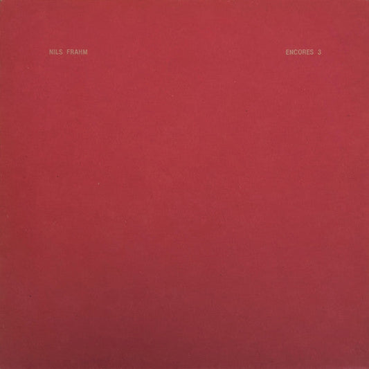 Nils Frahm - Encores 3 (VINYL) | Mint (M) Mint (M)-