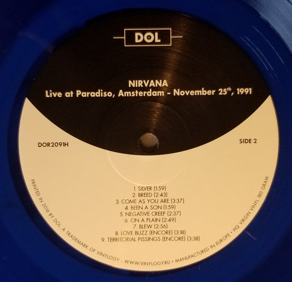 Nirvana - Live At Paradiso, Amsterdam - November 25th, 1991 | Mint (M) Mint (M)-