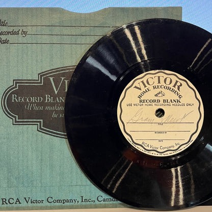 No Artist - Antique Victor Recording Blank Home Recording Record | Very Good Plus (VG+) Near Mint (NM)-