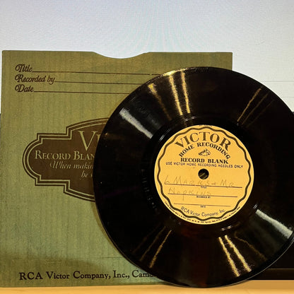 No Artist - Antique Victor Recording Blank Home Recording Record | Very Good Plus (VG+) Near Mint (NM)-