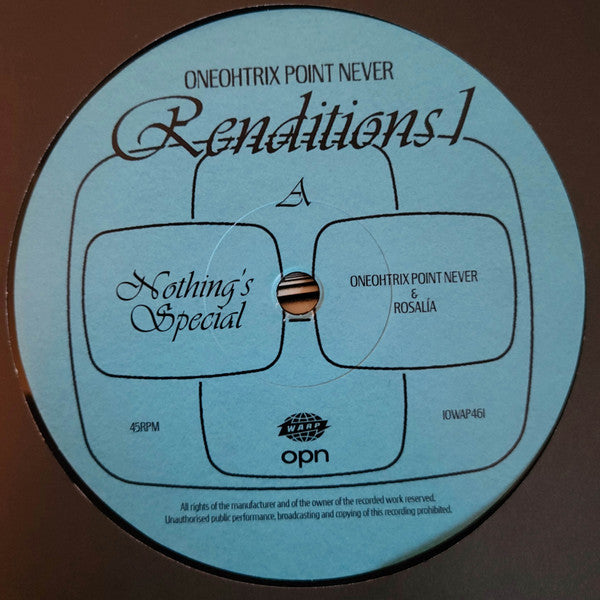 Oneohtrix Point Never - Renditions 1 | Mint (M) Mint (M)-