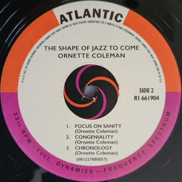 Ornette Coleman - The Shape Of Jazz To Come (VMP VINYL) | Mint (M) Mint (M)-