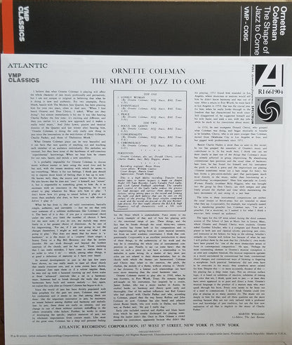 Ornette Coleman - The Shape Of Jazz To Come (VMP VINYL) | Mint (M) Mint (M)-