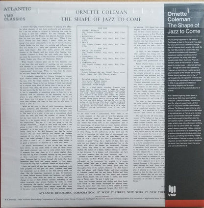 Ornette Coleman - The Shape Of Jazz To Come (VMP VINYL) | Mint (M) Mint (M)-