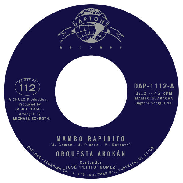 Mambo Rapidito / Un Tabaco Para Elegua (VINYL 7") | Mint (M) Generic-