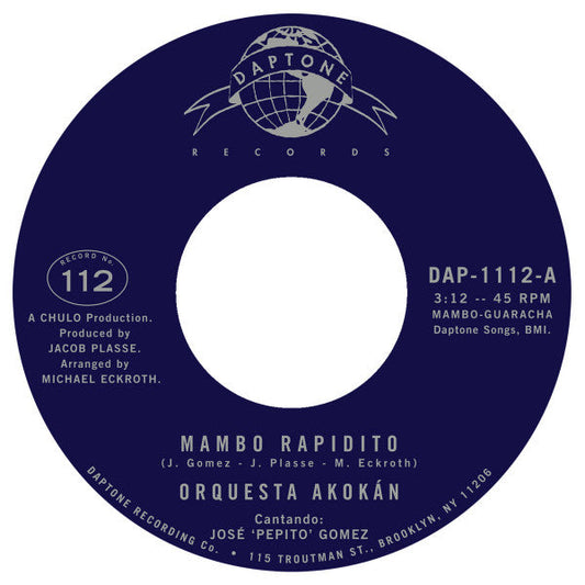 Mambo Rapidito / Un Tabaco Para Elegua (VINYL 7") | Mint (M) Generic-