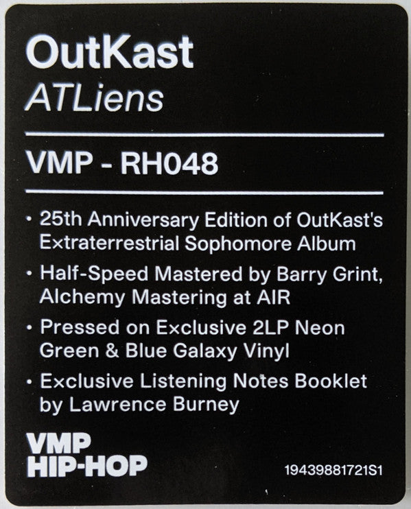 OutKast - ATLiens (VMP | NEON GREEN & BLUE GALAXY VINYL) | Mint (M) Mint (M)-