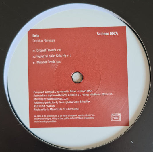 Oxia - Domino Remixes (VINYL) | Mint (M) Generic--