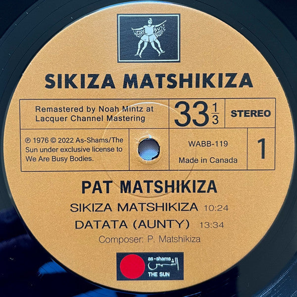 Pat Matshikiza - Sikiza Matshikiza [Import] (VINYL) | Mint (M) Mint (M)-