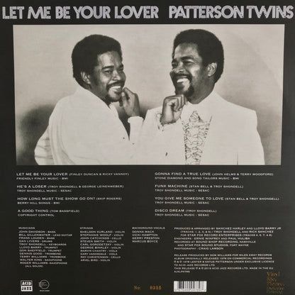 Patterson Twins - Let Me Be Your Lover | Mint (M) Mint (M)-