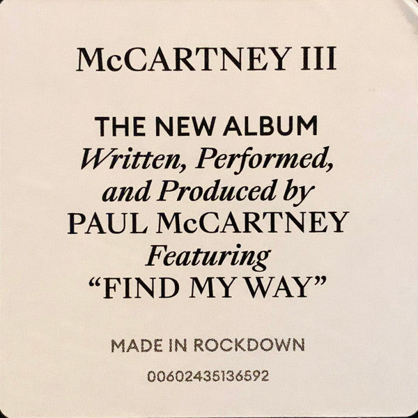 Paul McCartney - McCartney III | Mint (M) Mint (M)-