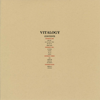 Pearl Jam - Vitalogy (180 GRAM VINYL) | Mint (M) Mint (M)-