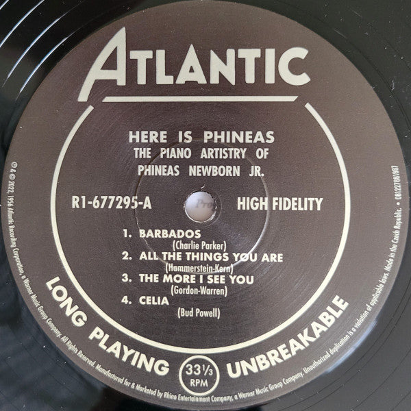 Here Is Phineas (The Piano Artistry Of Phineas Newborn Jr.) | Mint (M) Mint (M)-