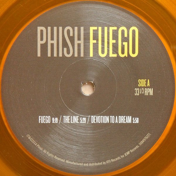 Phish - Fuego [Spontaneous Combustion Ed.] [Flame 2 LP] | Mint (M) Mint (M)-