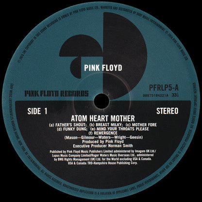 Pink Floyd Atom Heart Mother Pink Floyd Records LP, Album, RE, RM, 180 Mint (M) Mint (M)-