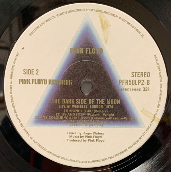 Pink Floyd - The Dark Side Of The Moon (Live At Wembley 1974) | Mint (M) Mint (M)-