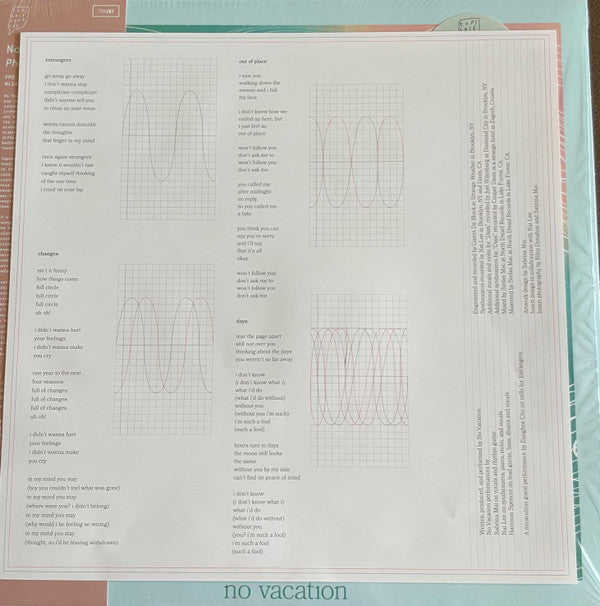 No Vacation - Phasing (LIGHT BLUE IN COKE BOTTLE CLEAR VINYL) | Mint (M) Mint (M)-