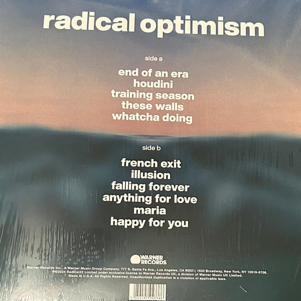 Dua Lipa - Radical Optimism (CLEAR VINYL) | Mint (M) Mint (M)-