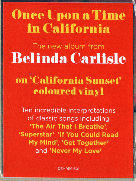 Belinda Carlisle - Once Upon A Time In California (Orange & Yellow Swirl 'California Sunset' Vinyl) | Mint (M) Mint (M)-