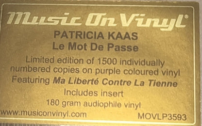 Patricia Kaas - Le Mot De Passe (MOV PURPLE VINYL) | Mint (M) Mint (M)-
