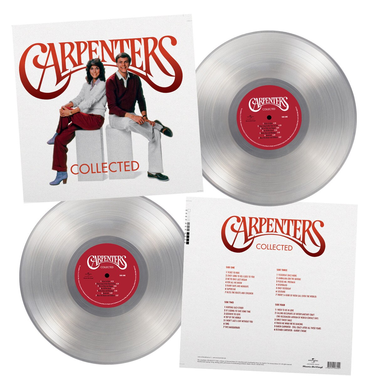 The Carpenters - (PRESALE 7/10/26) Collected (180G 4PG BOOK NMBRD GATEFOLD CRYSTAL CLEAR 2xVINYL) |-