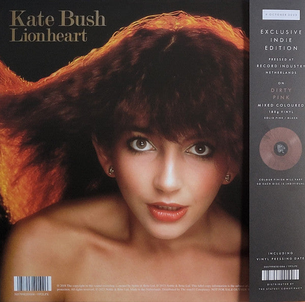Kate Bush - Lionheart: 2018 Remaster (IEX: DIRTY PINK VINYL) | Mint (M) Mint (M)-