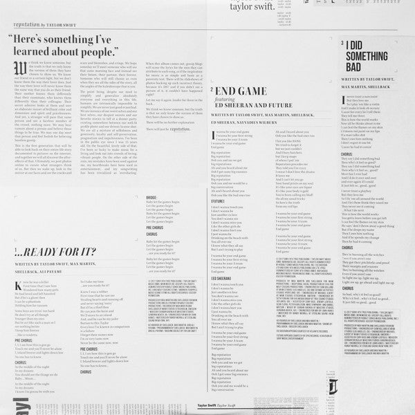 Taylor Swift - Reputation (2xPICTURE VINYL) | Mint (M) Mint (M)-
