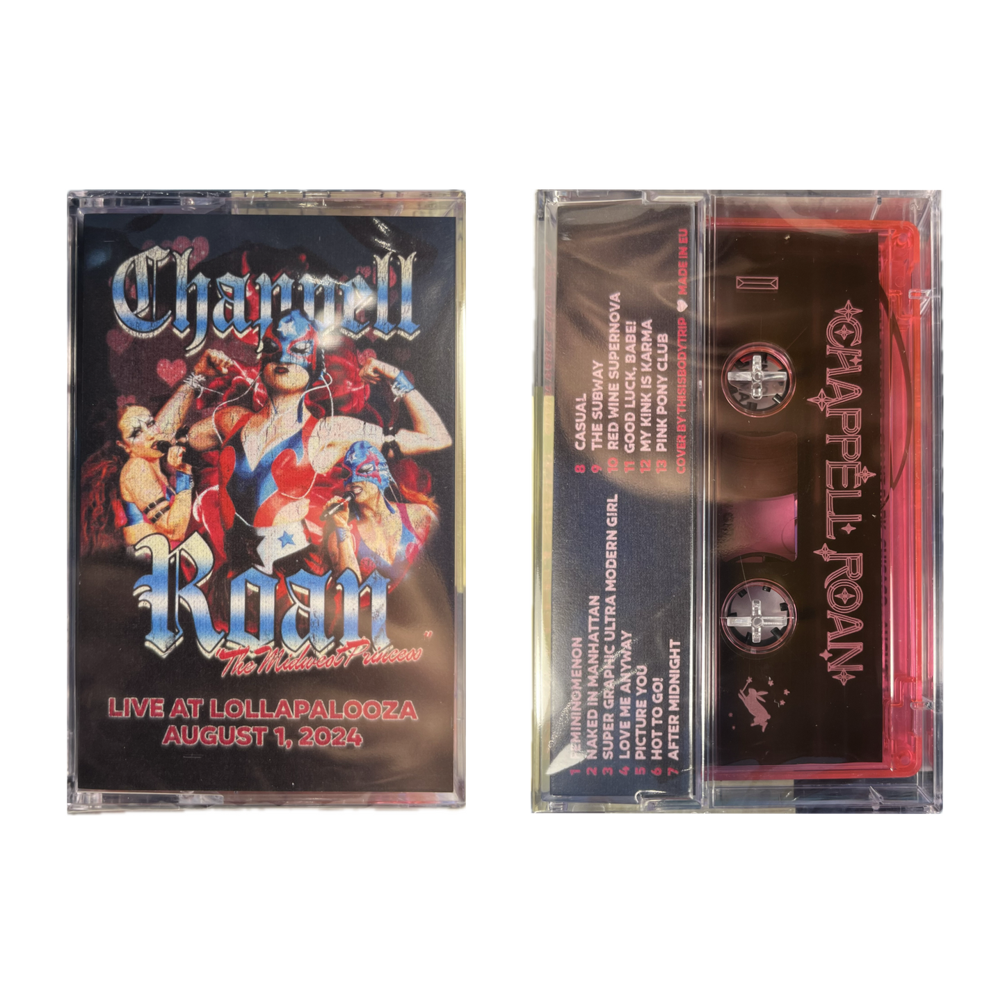 Chappell Roan - Live At Lollapalooza Aug 1 2024 (CLEAR PINK CASSETTE) | Mint (M) Mint (M)-