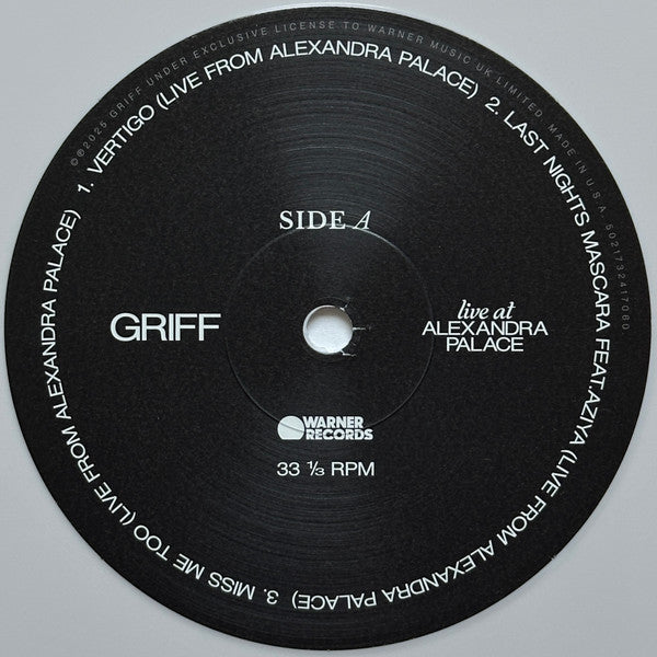 Griff (31) - Live From Alexandra Palace (2025 RSD WHITE VINYL) | Mint (M) Mint (M)-