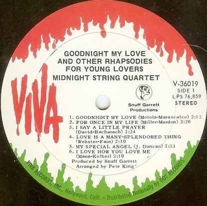 Midnight String Quartet - Goodnight My Love And Other Rhapsodies For Young Lovers | Mint (M) Mint (M)-